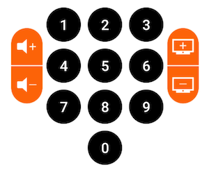 exemple d'écran représentant un clavier téléphonique