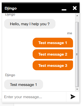 screenshot of a conversation via a chat window