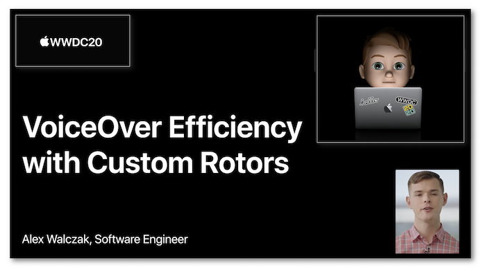 Access to the VoiceOver Efficiency with Custom Rotors video session