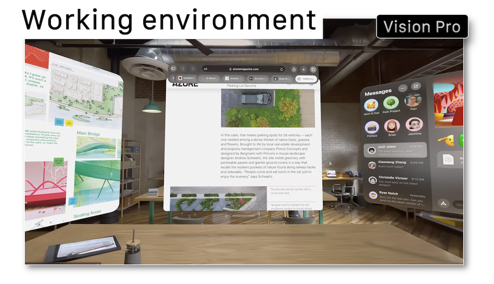 apple vision pro for work