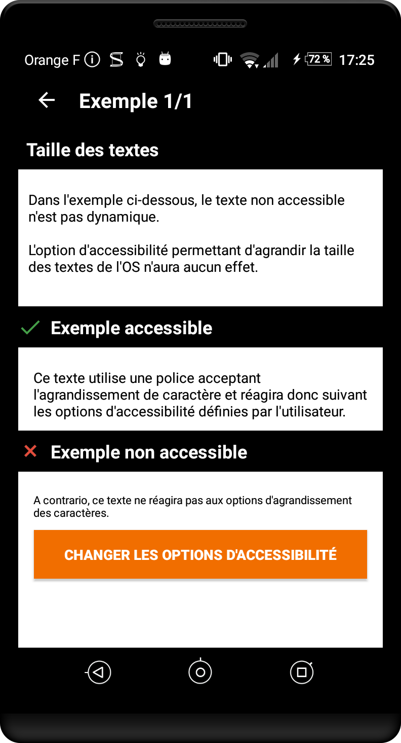 exemple d’utilisation de taille de police dynamique